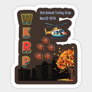 Wkrp turkey drop Sticker